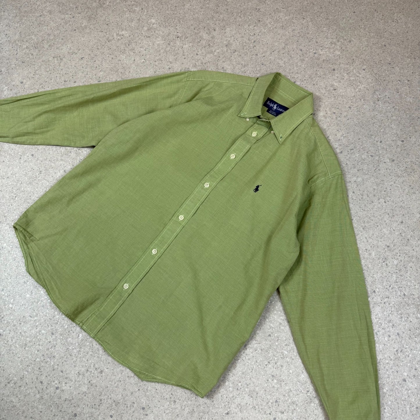 Ralph Lauren Shirt Large Green Colourway Lightweight Cotton