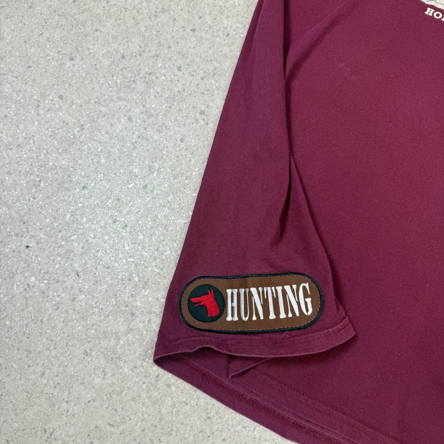 Hard Rock Cafe Hollywood T Shirt Large Burgundy Colourway Vintage