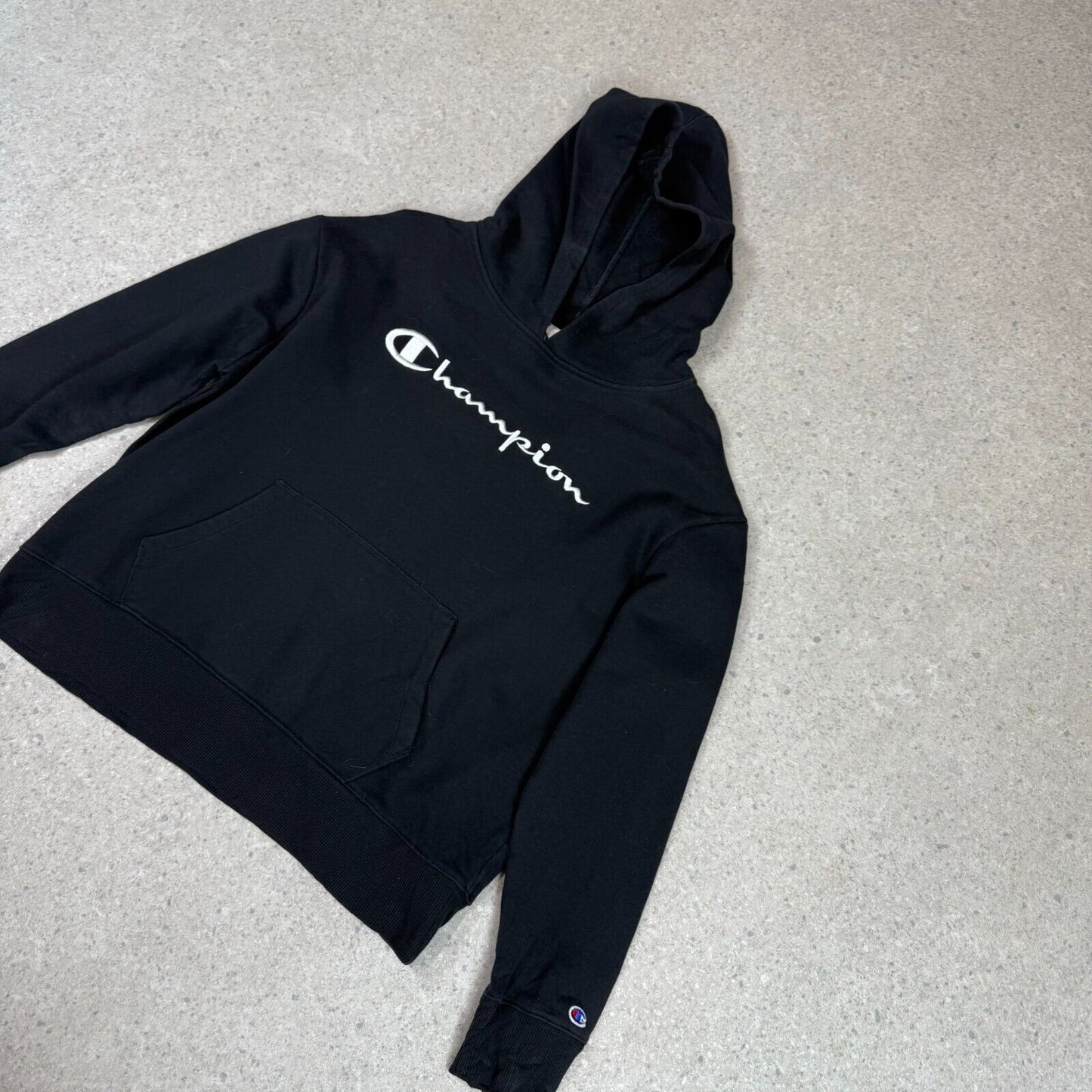 Champion Hoodie S/M Black Colourway C Logo Hooded Pokcet