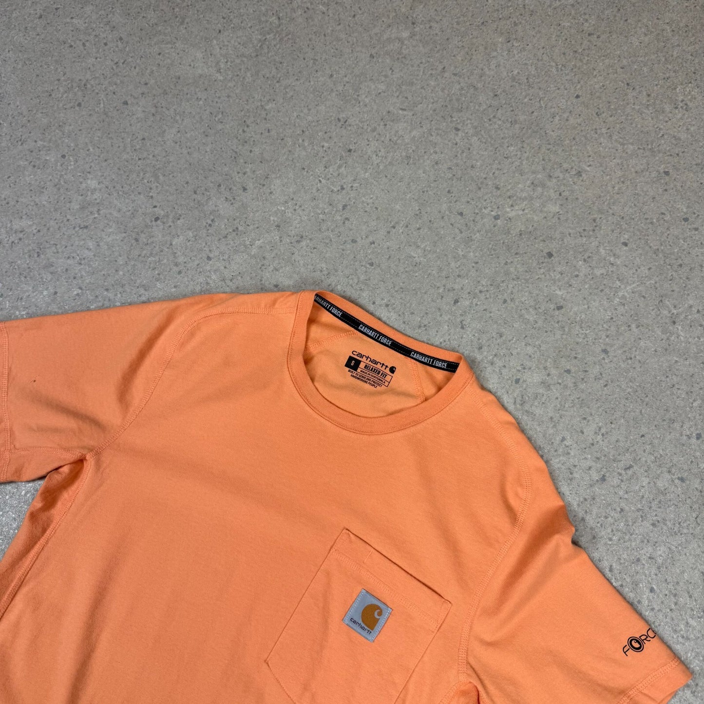 Carhartt T Shirt Small Orange Relaxed Fit Short Sleeve