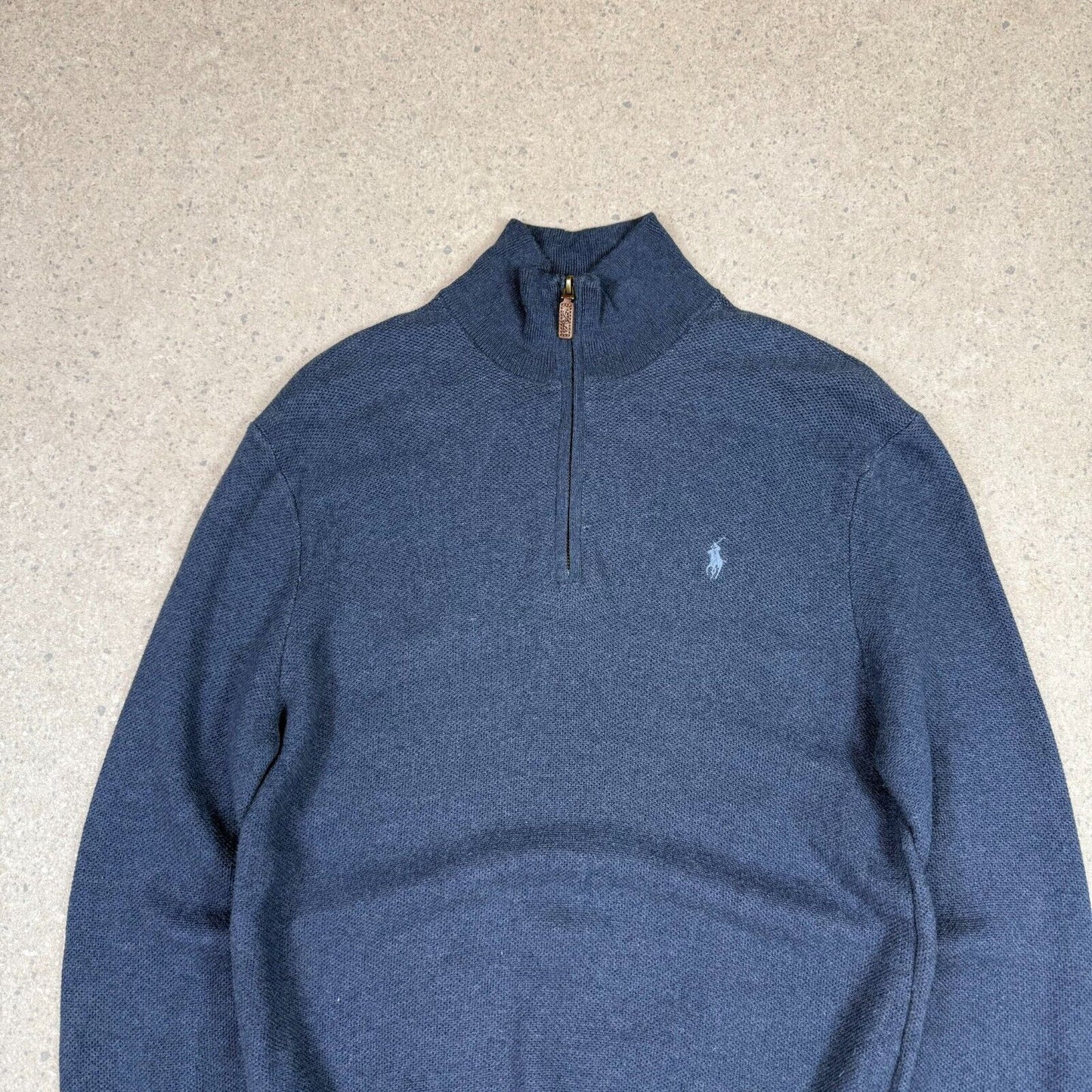 Ralph Lauren 1/4 Zip Jumper Medium Blue