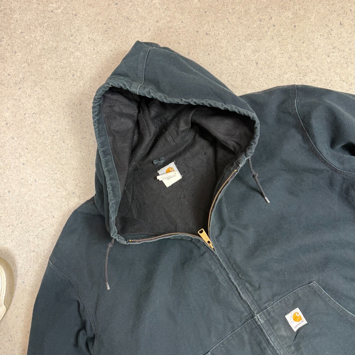 Carhartt Active Jacket 4XL J131BLK Rare Size Heavyweight Hooded Full Zip