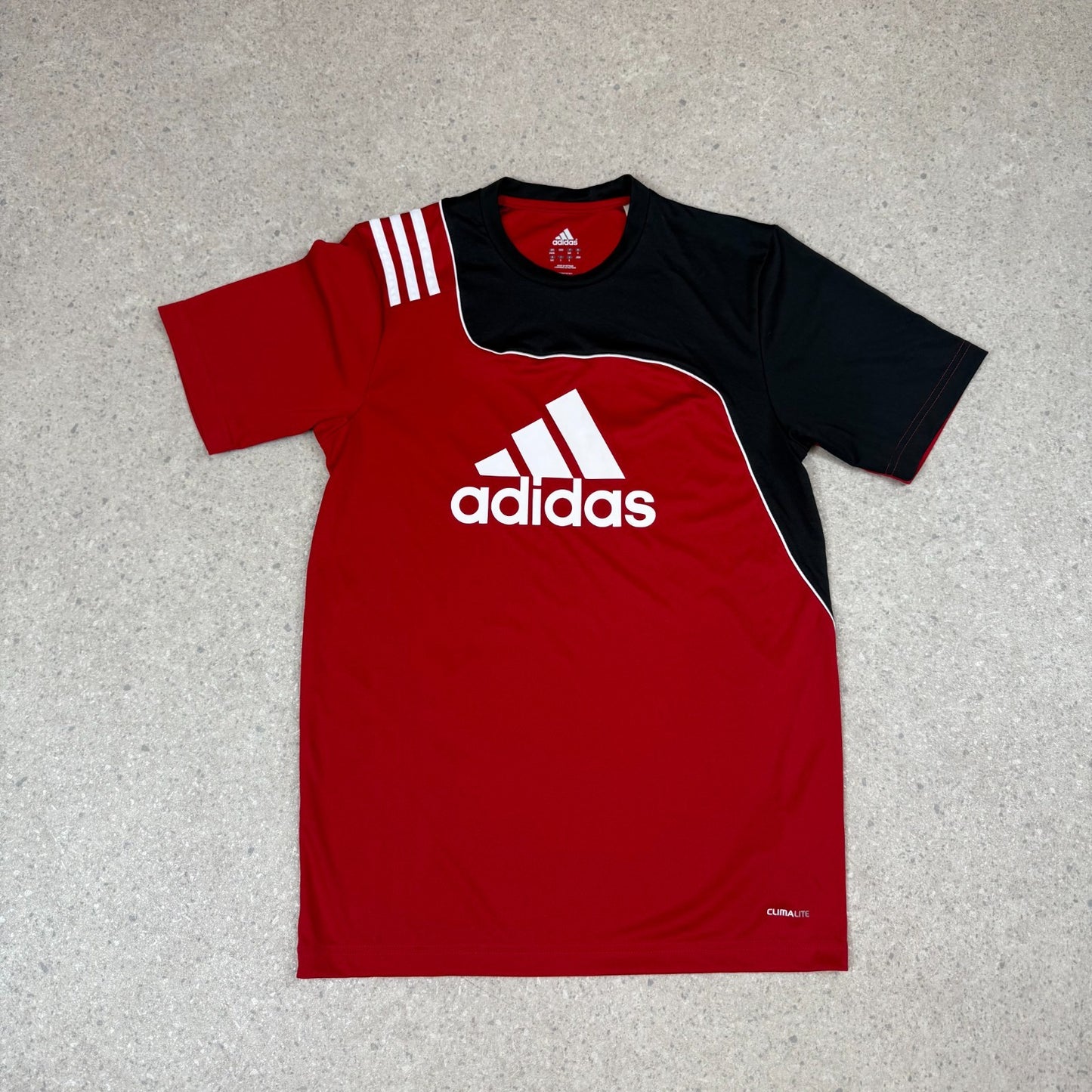Adidas Clima Fit T Shirt S / M Red and Black Y2K