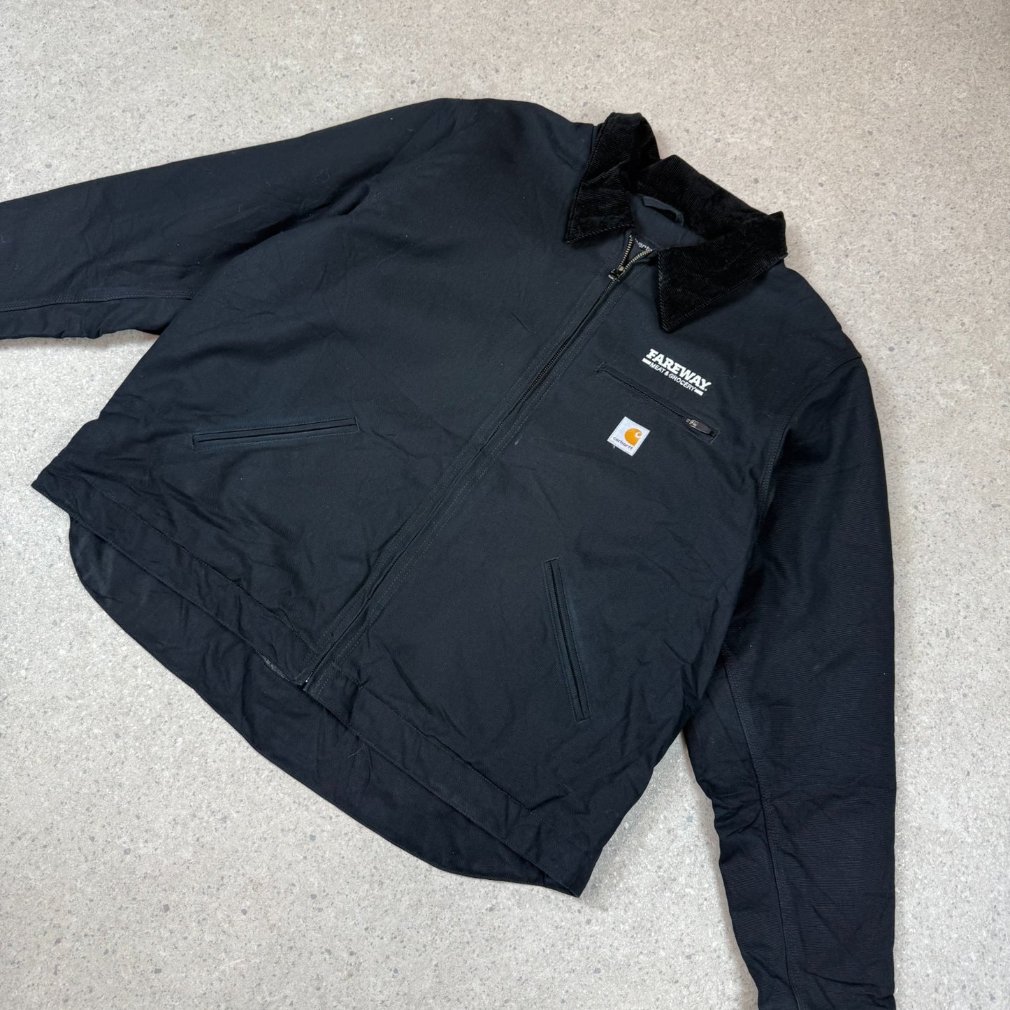 Carhartt Detroit Style Jacket 2XL Corduroy Collar Heavyweight Embroidered Logo