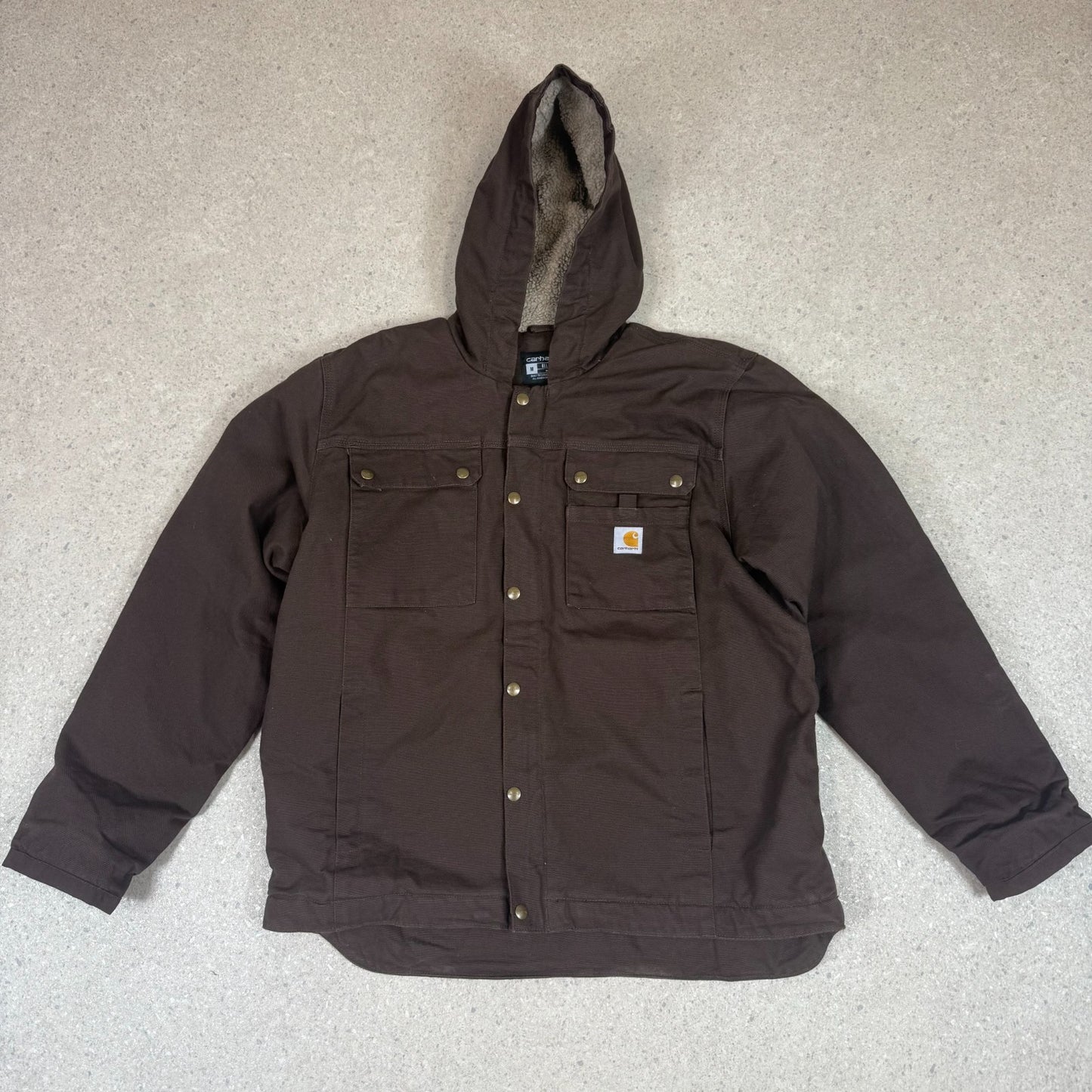 Carhartt Cctive Jacket Medium Loose Fit Brown Colourway Hooded