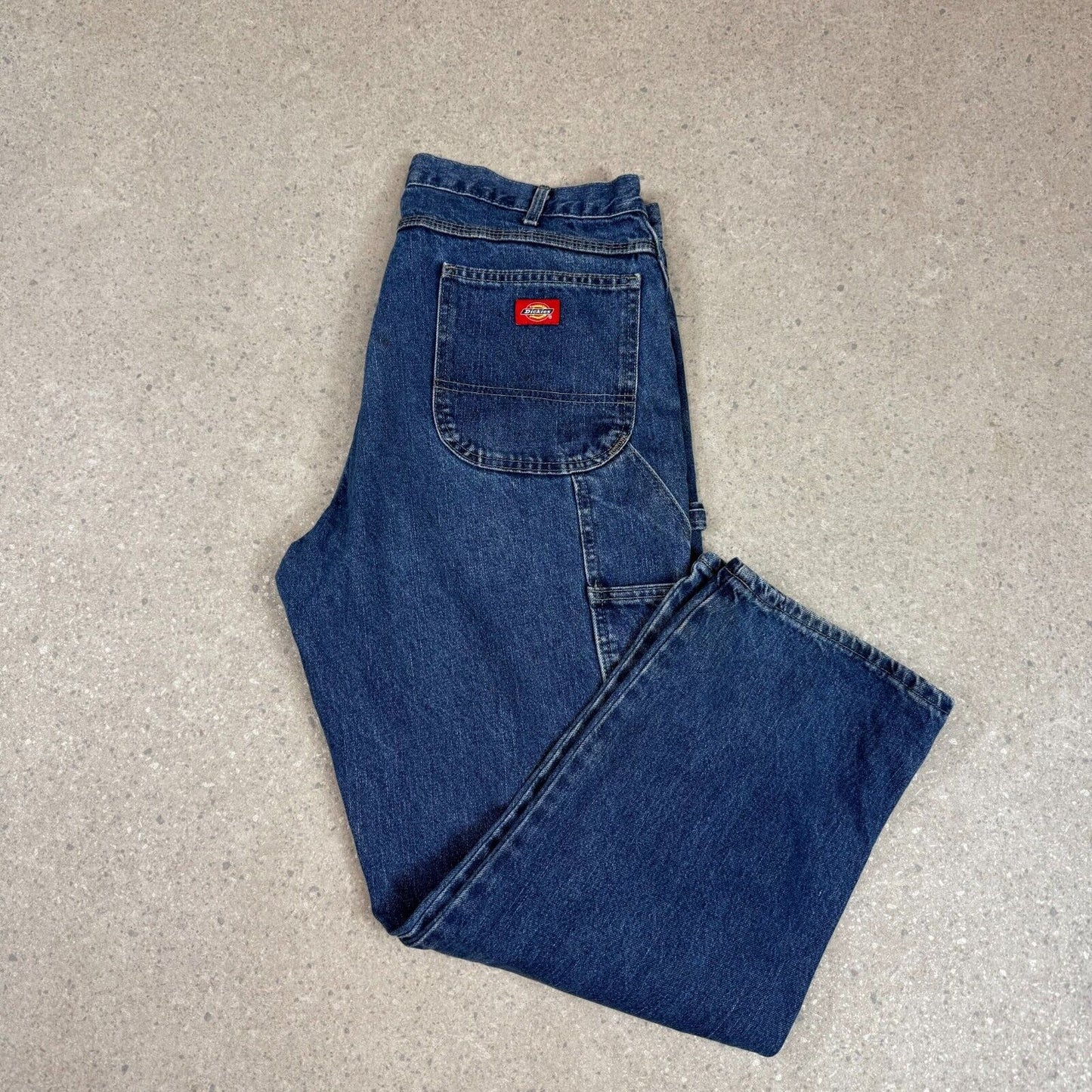 Dickies Carpenter Jeans 38x30 Dark Blue Denim Baggy Fit