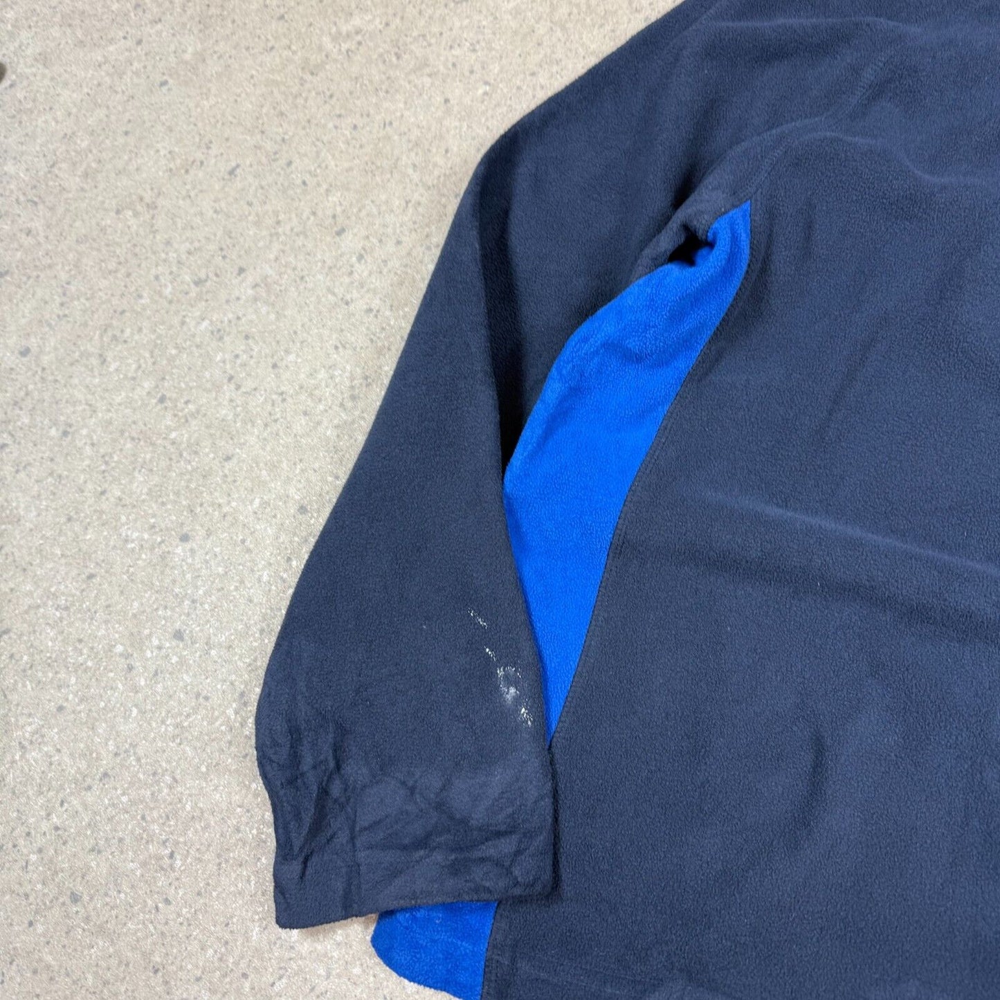 Starter 1/4 Zip Fleece Jumper Medium Navy Blue Embroidered Logo