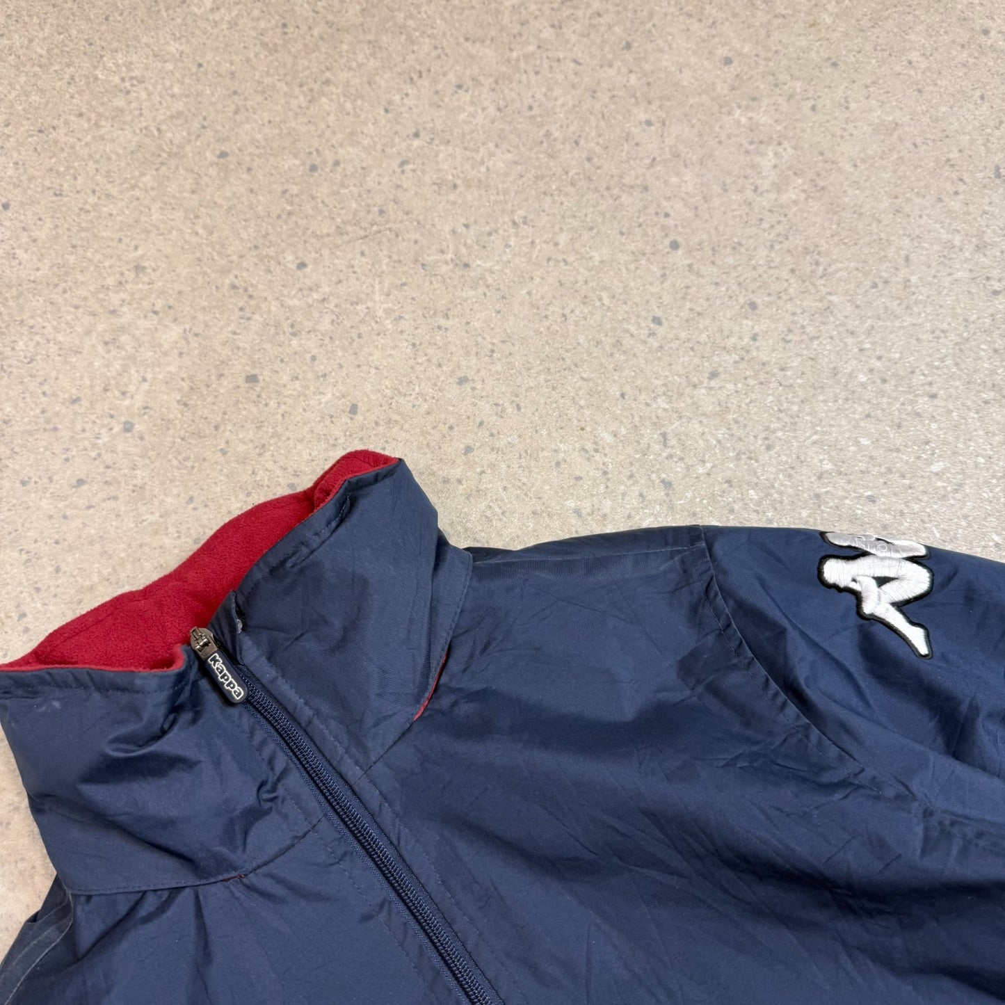 Kappa Puffer Jacket Small Navy Colourway Embroidered Logo Fleece Lined