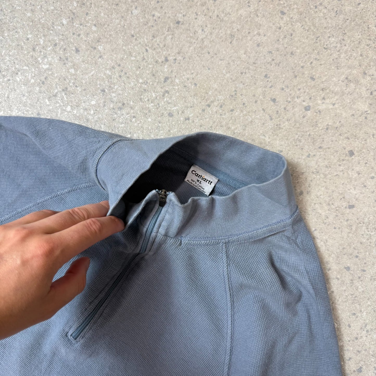 Carhartt 1/4 Zip Jumper XL Grey Colourway Embroidered Logo