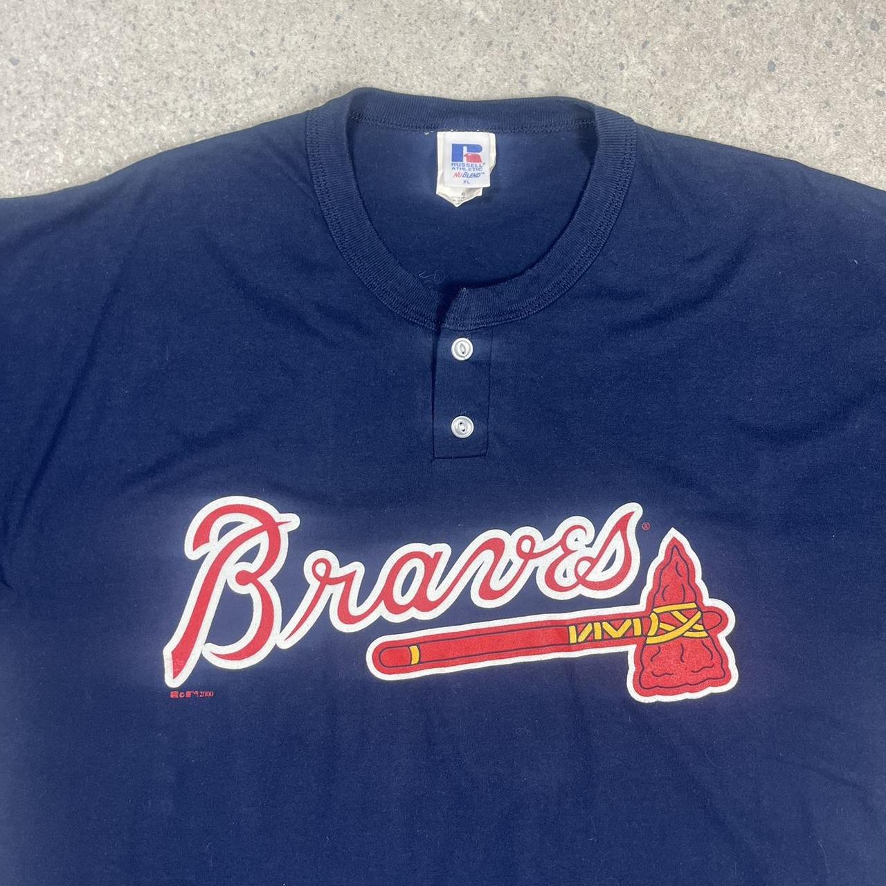 Russel Athletic button up baseball t-shirt XL