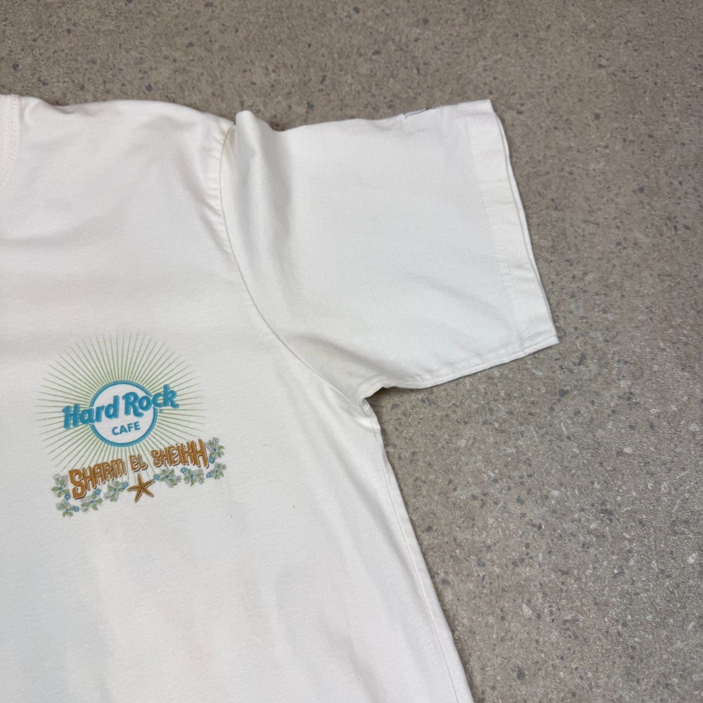 Hard Rock Cafe T Shirt Medium White Melon Shark El Sheikh
