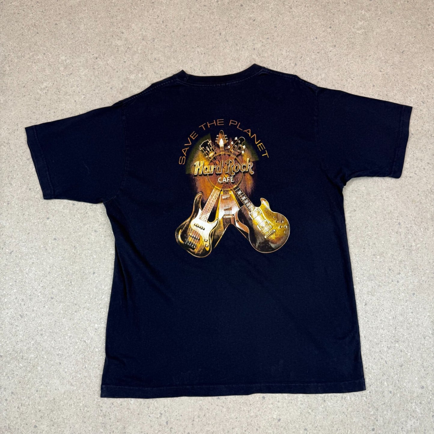 Hard Rock Cafe Edinburgh XL Navy Colourway Oversized Fit Short Sleeve