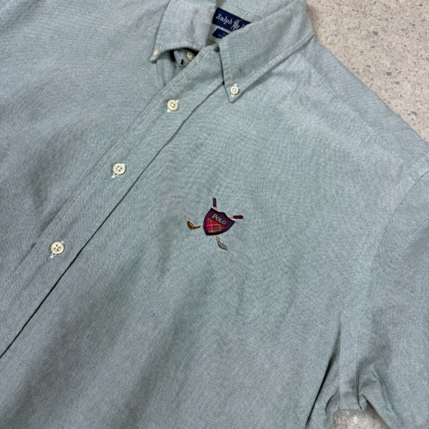Ralph Lauren Shirt Small Short Sleeve Green Colourway