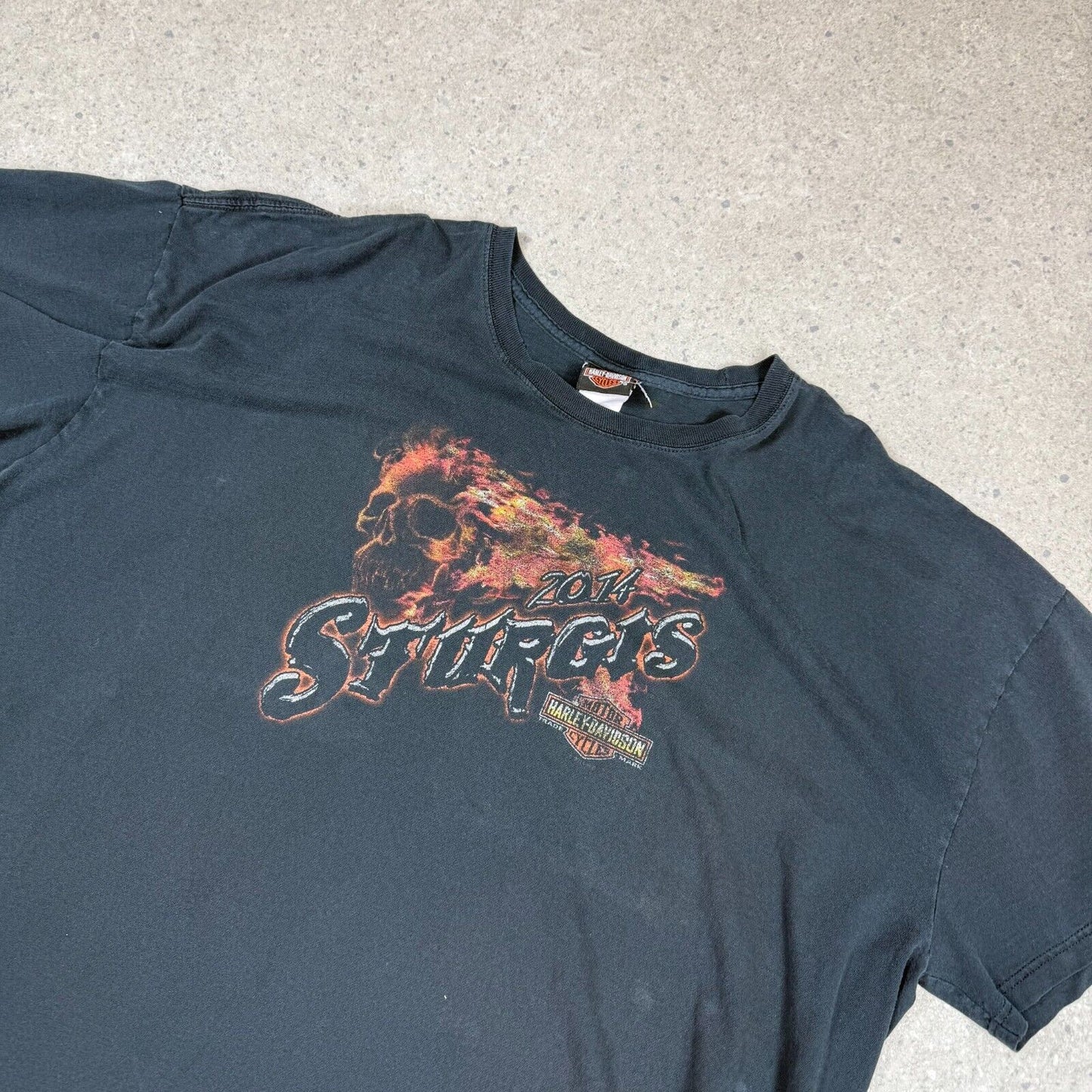 Harley Davidson T Shirt 2XL Black Sturgis 2014 South Dakota