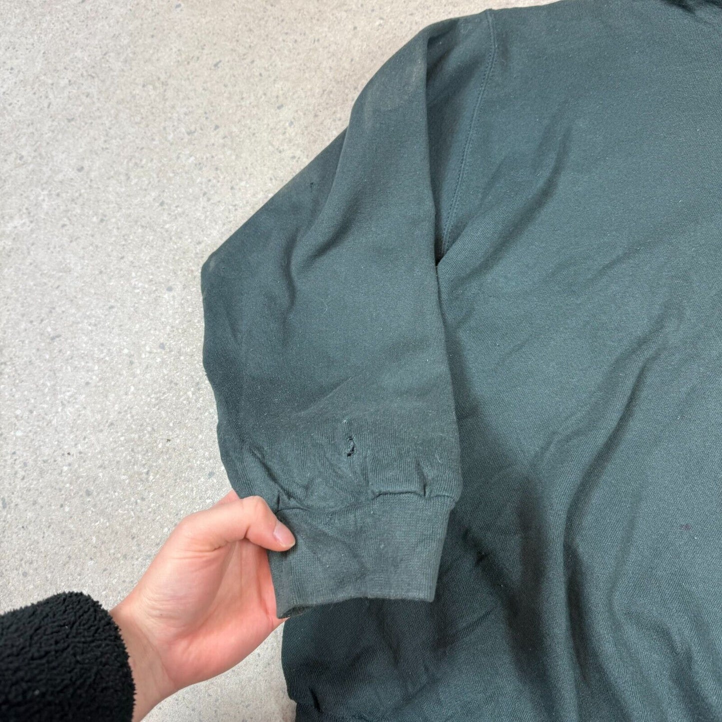Reebok Hoodie XL Forest Green Retro