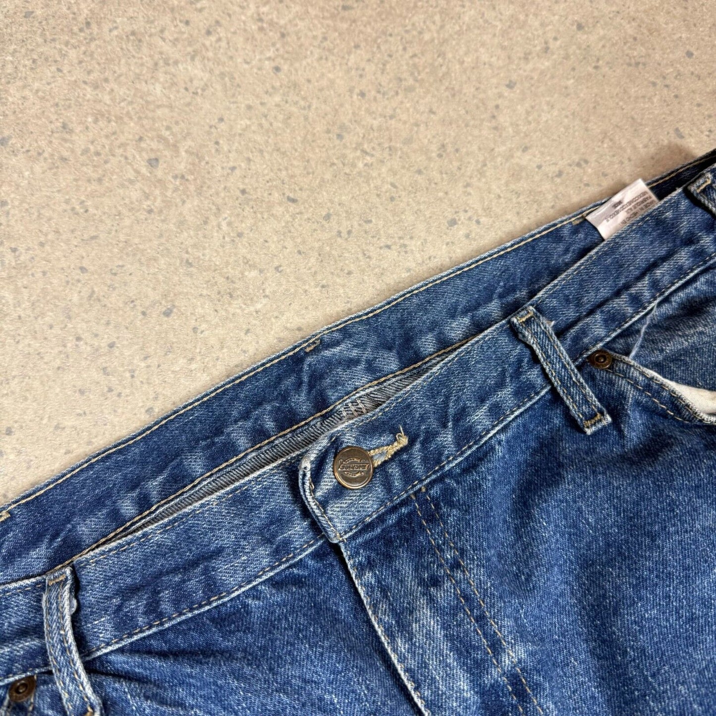 Dickies Carpenter Jeans 38x30 Dark Blue Denim Baggy Fit
