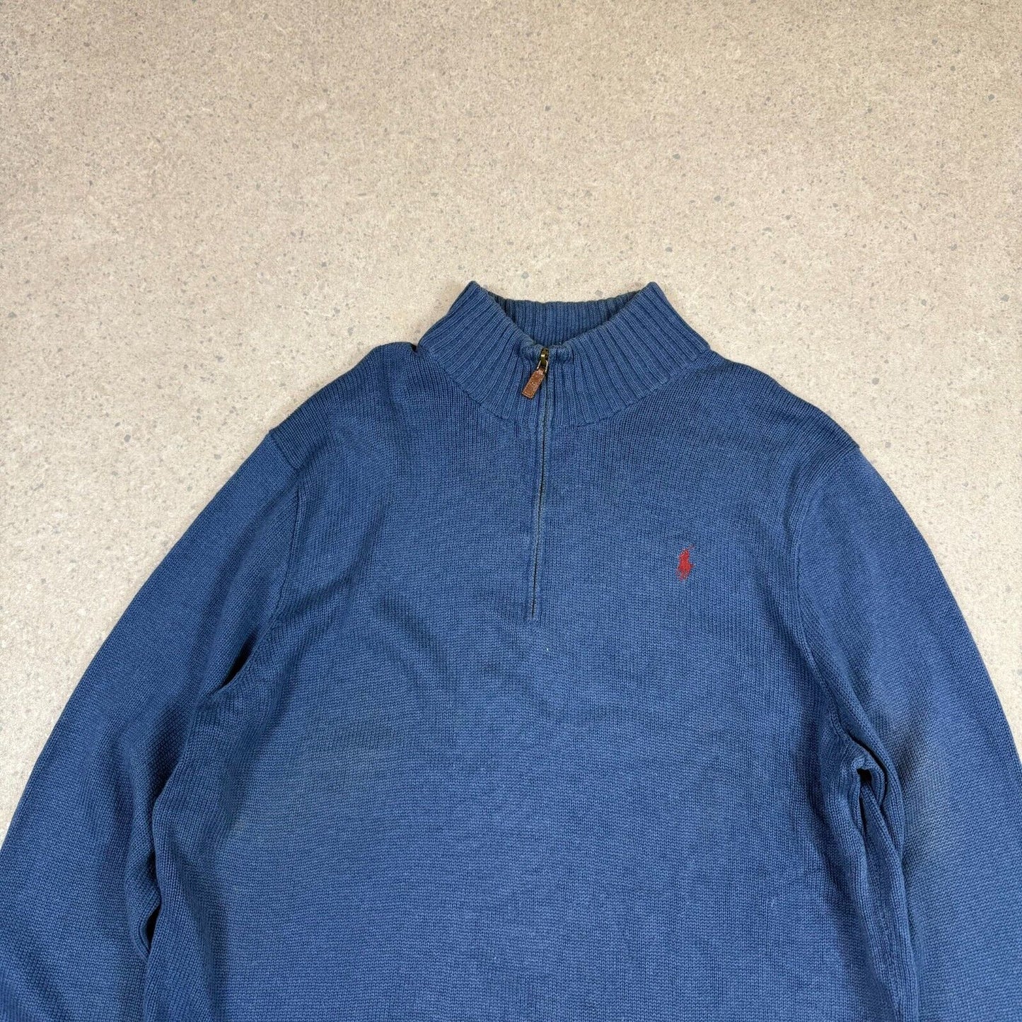 Ralph Lauren 1/4 Zip Jumper Large Blue