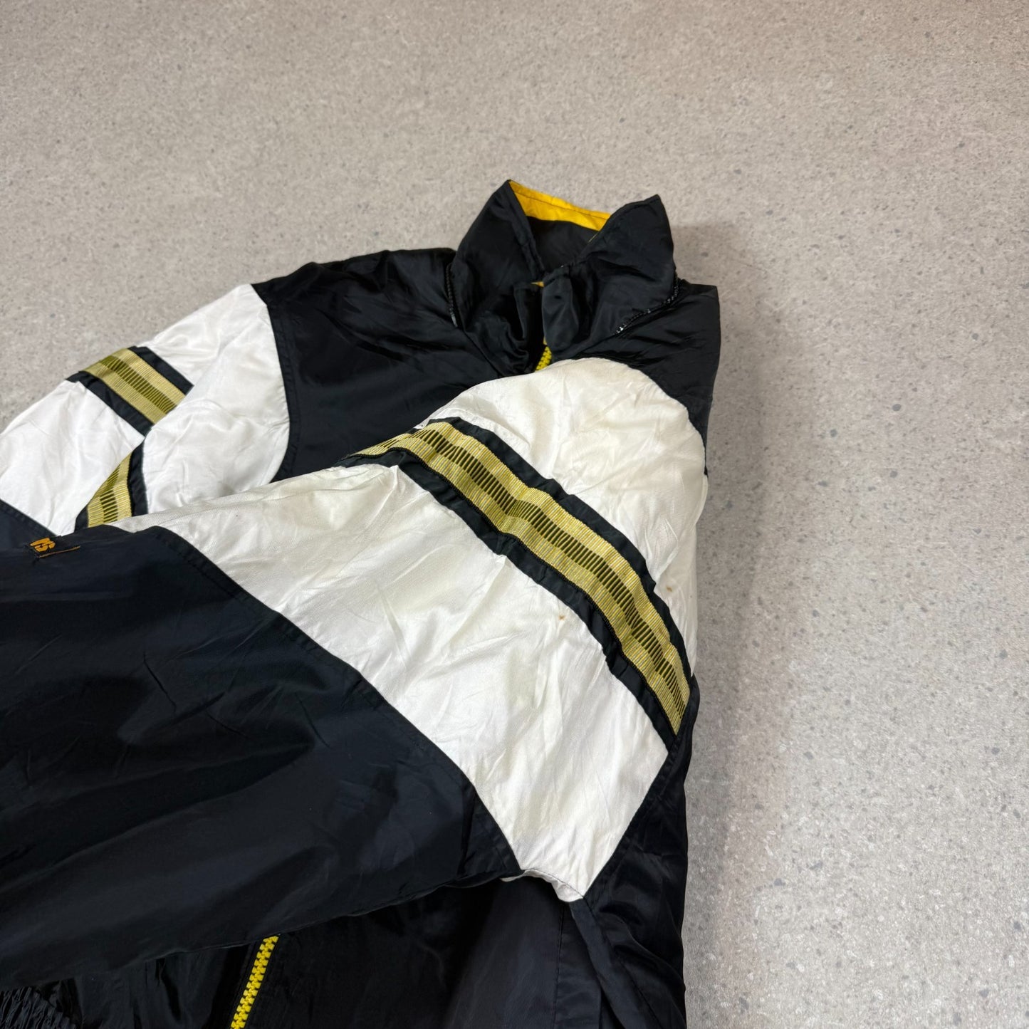 NFL Steelers PRO Player Windbreaker Jacket Large Black White Full Zip