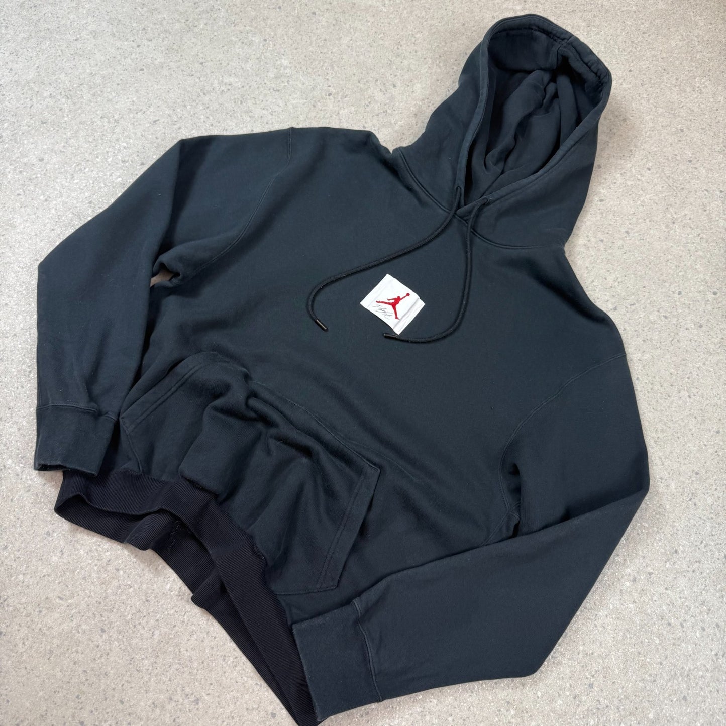 Jordan Hoodie Large Black Colourway Hooded Embroidered Logo