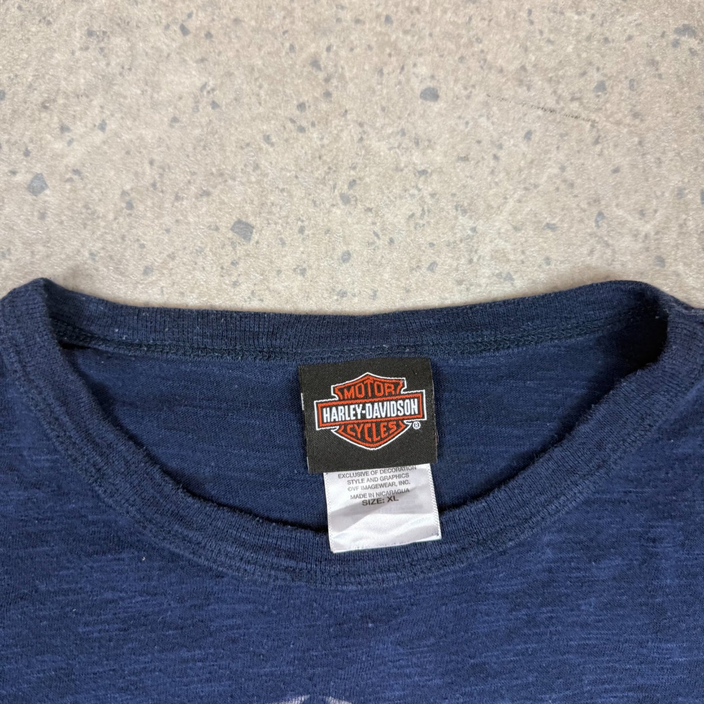 Harley Davidson T Shirt XL Navy Savannah GA Rise To Ride