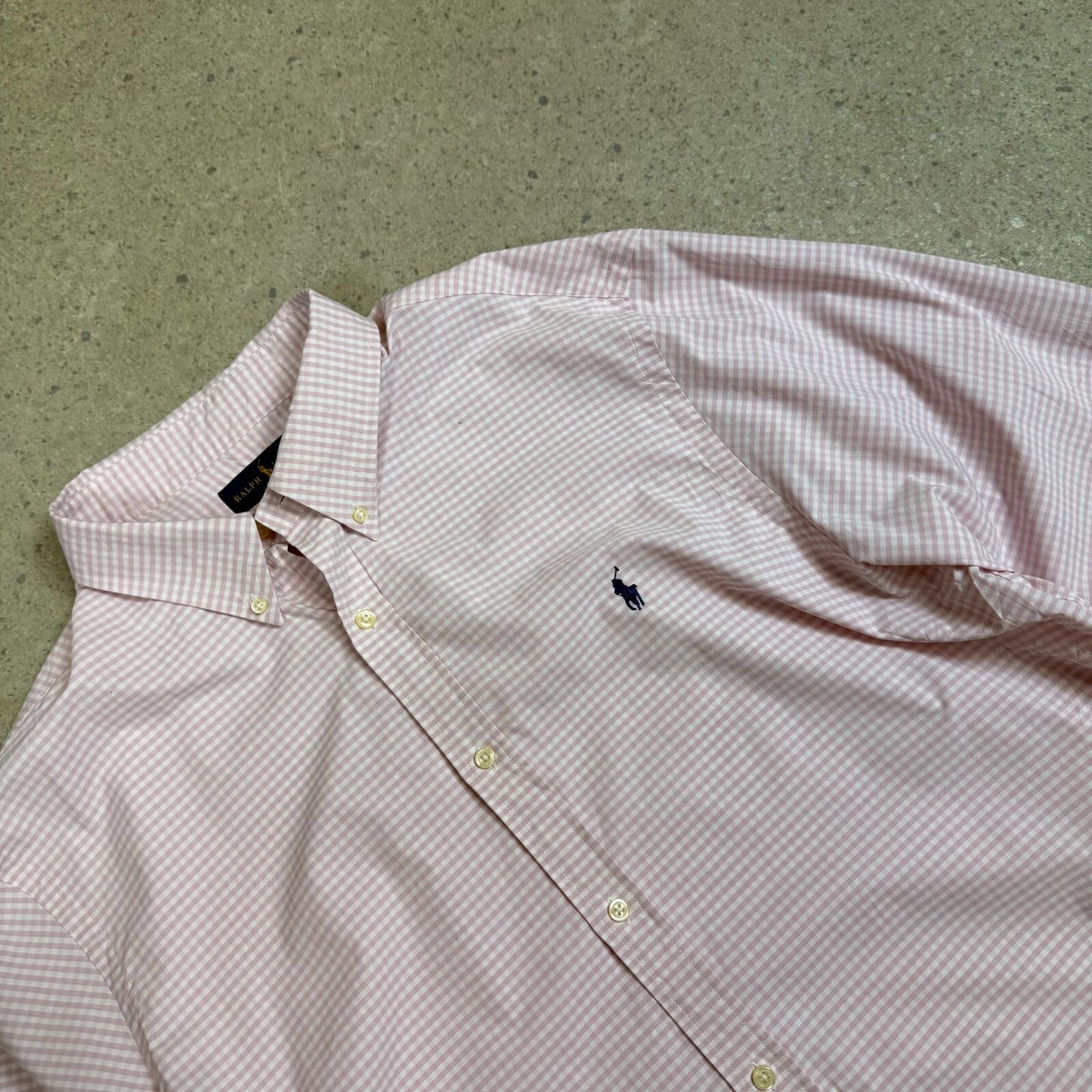 Ralph Lauren Check Shirt 2XL Slim Fit Pink Colourway Long Sleeve