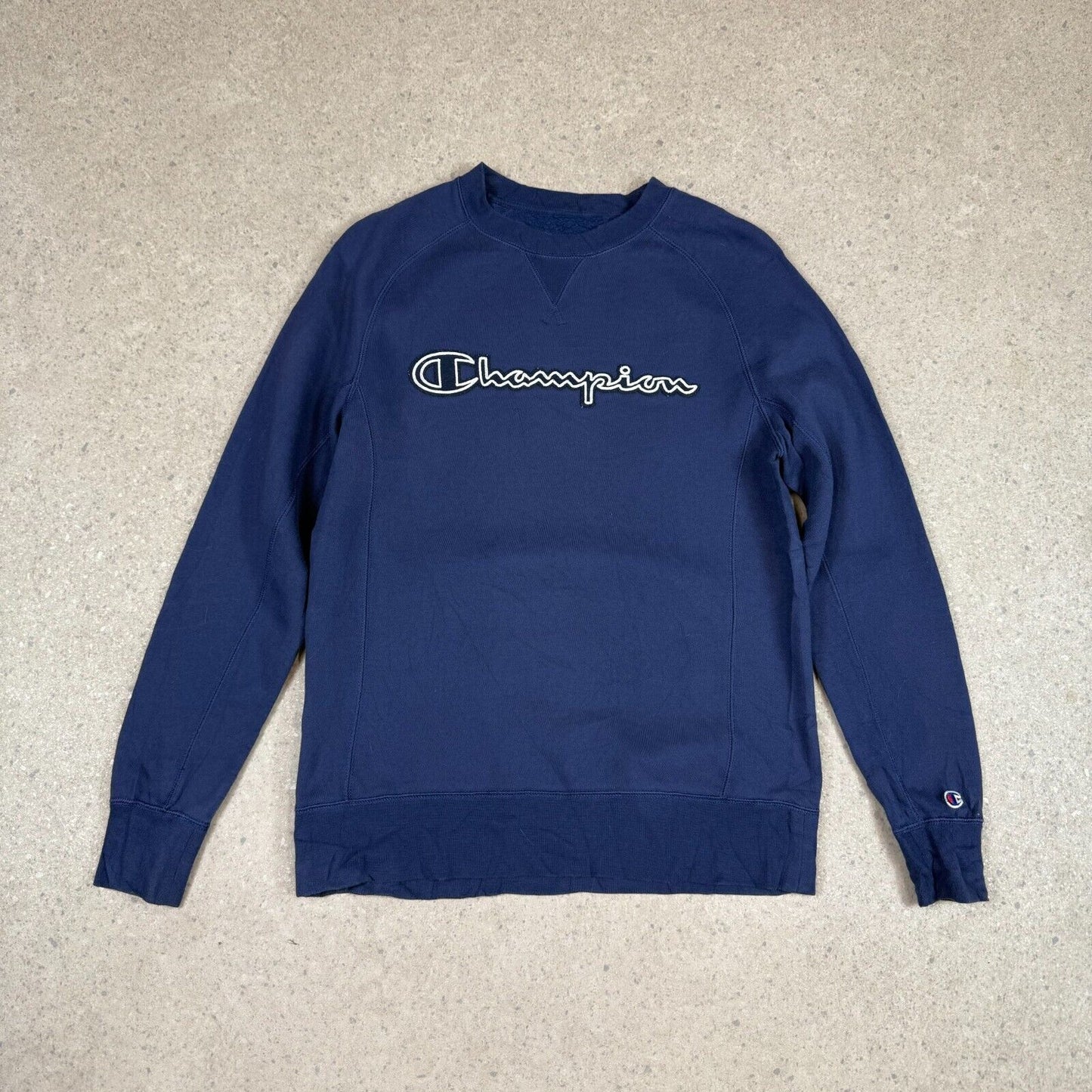 Champion Sweatshirt Small Navy Y2K