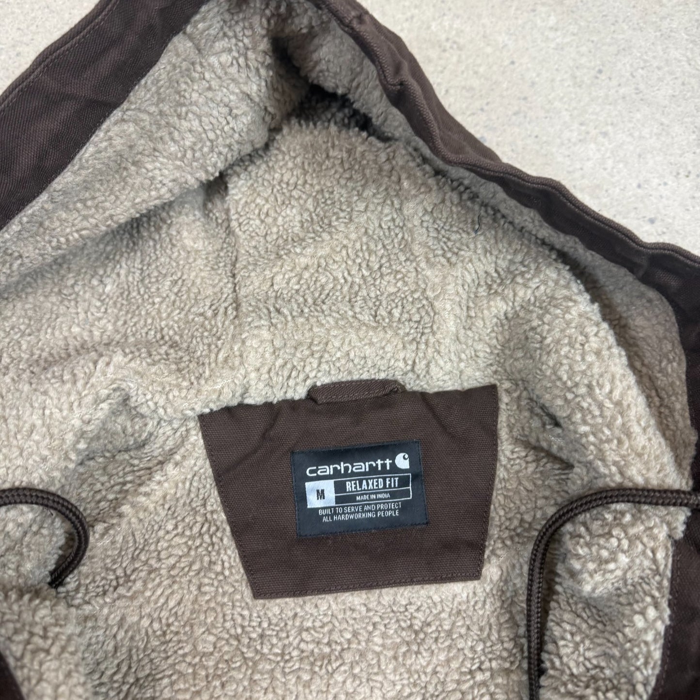 Carhartt Cctive Jacket Medium Loose Fit Brown Colourway Hooded