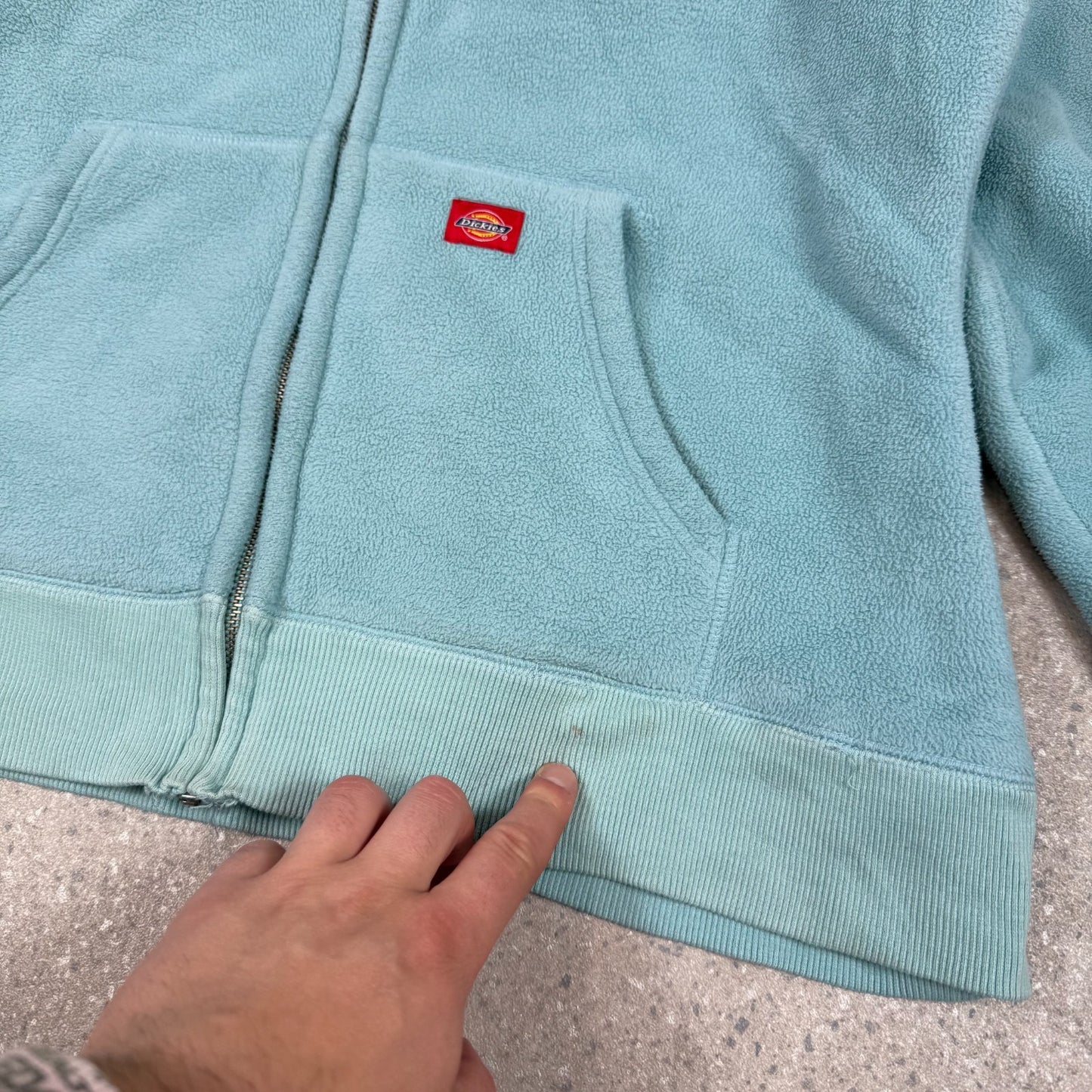 Dickies Hoodie Large Teal Blue Colourway Sherpa Lined Fleece