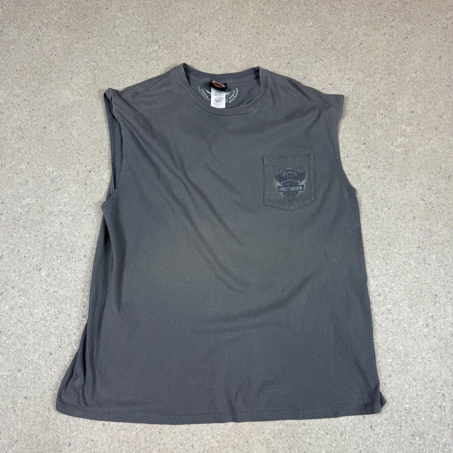 Harley Davidson Tank Top 2XL Grey Mississippi Y2K