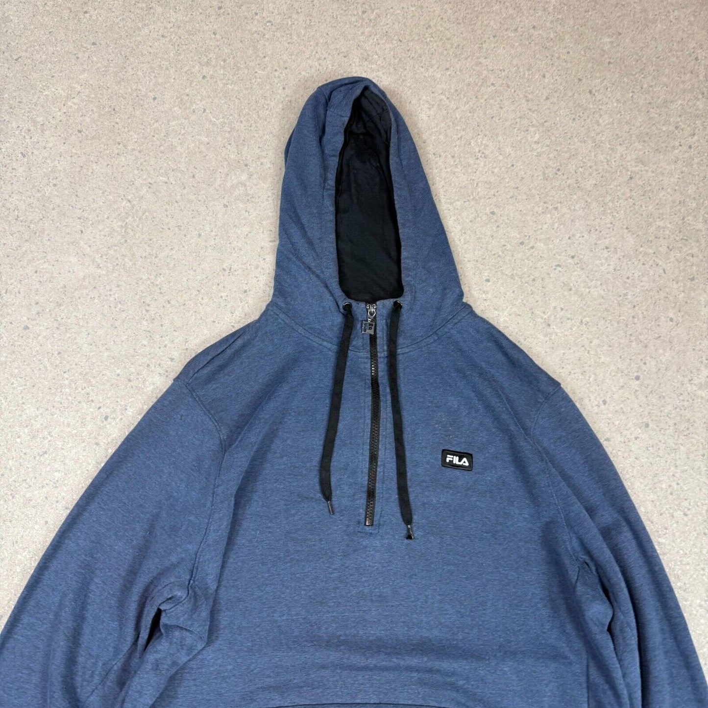 Fila 1/4 Zip Hoodie Large Blue Colourway