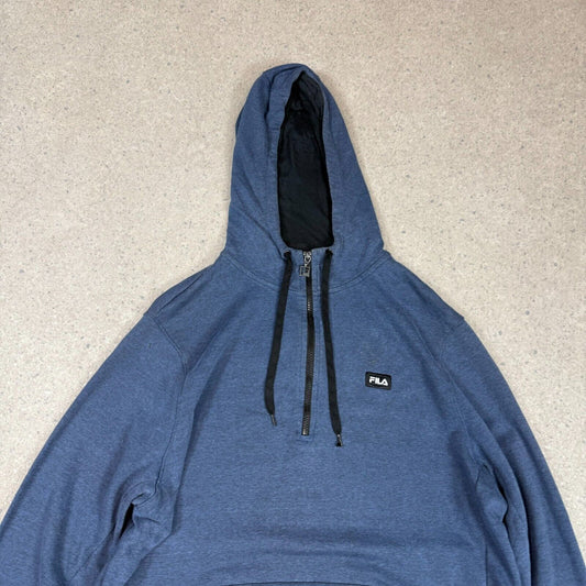 Fila 1/4 Zip Hoodie Large Blue Colourway