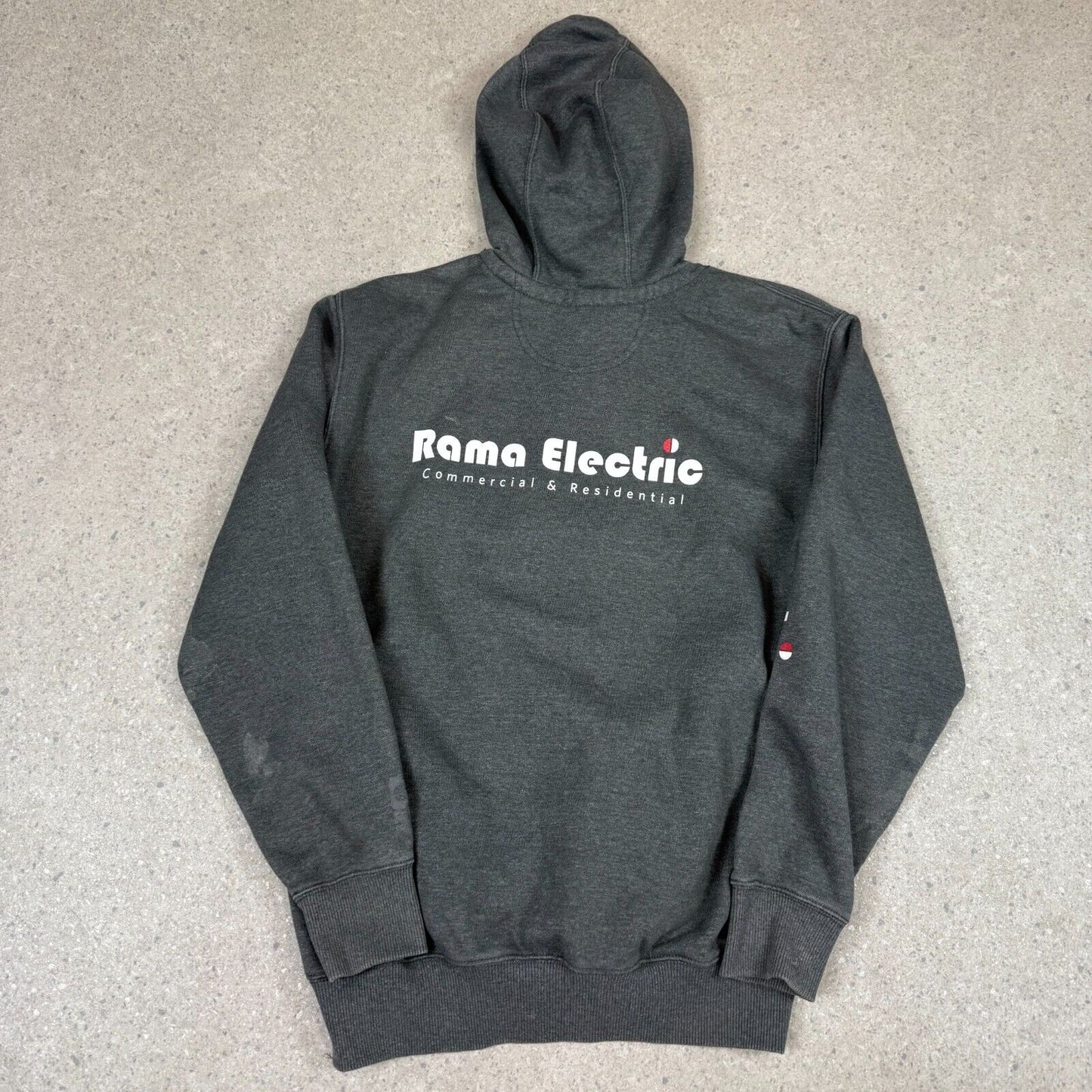 Carhartt Hoodie Medium Rain Defender Rama Electric Print Grey Heavyweight Hooded
