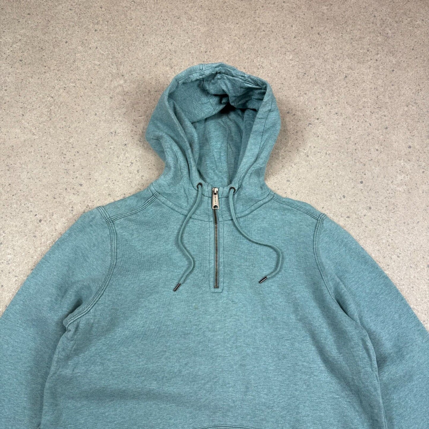Carhartt 1/4 Zip Hoodie Womens Large Blue