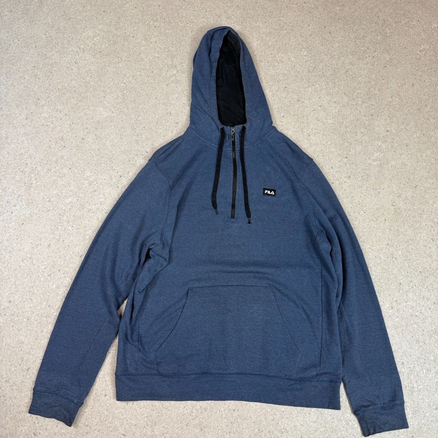 Fila 1/4 Zip Hoodie Large Blue Colourway