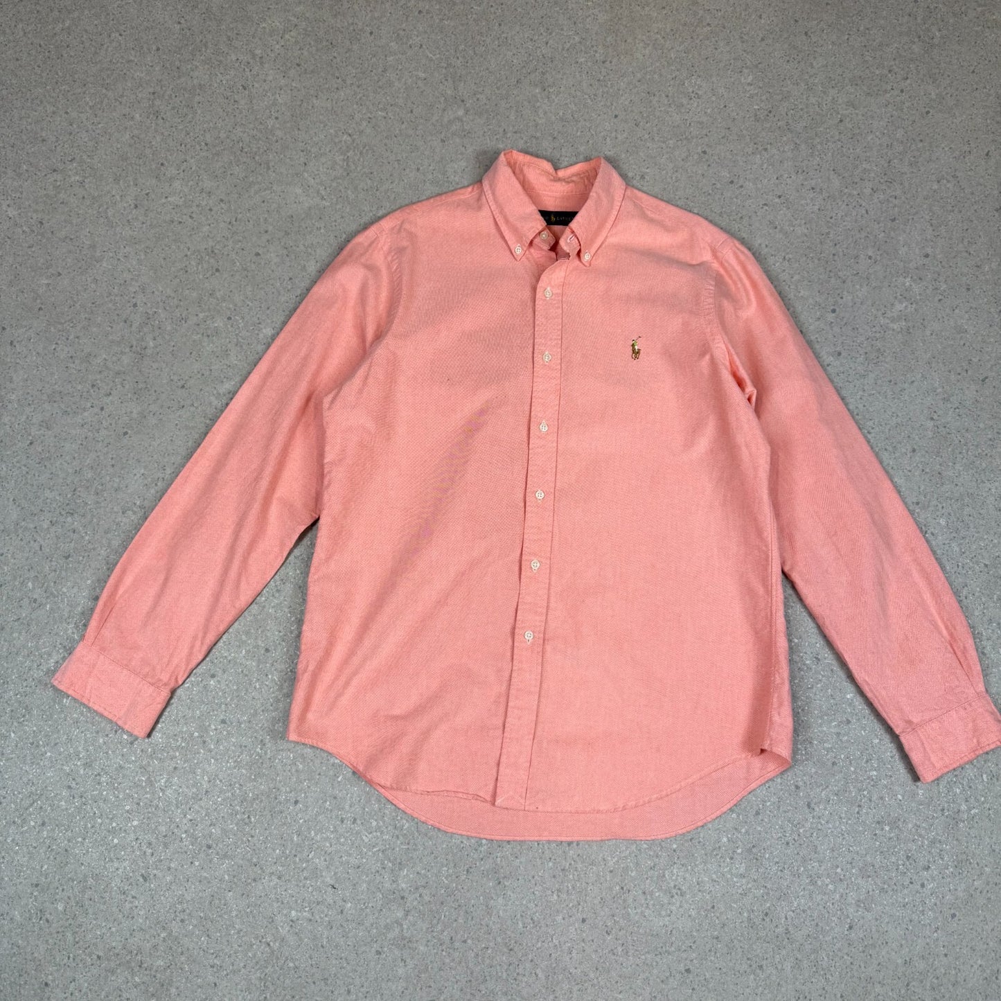 Ralph Lauren Shirt Large Peach Colourway Long Sleeve