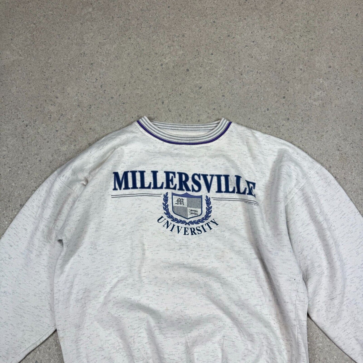 Millersville University Sweatshirt Large White 1991 Vintage USA
