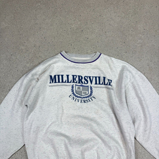 Millersville University Sweatshirt Large White 1991 Vintage USA
