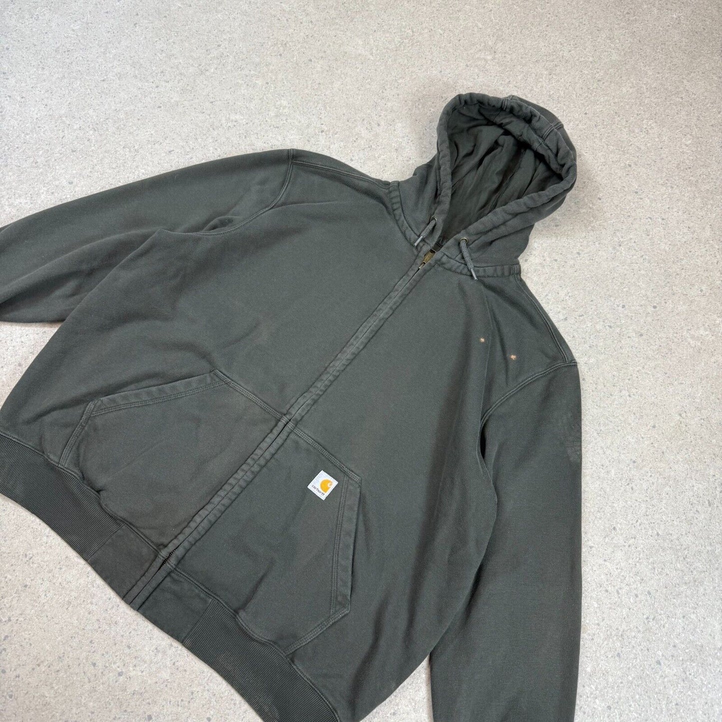 Carhatt Full Zip Hoodie 2XL Khaki Rain Defender Heavyweight