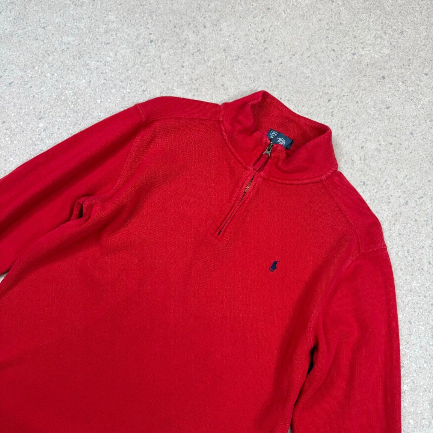 Polo Ralph Lauren 1/4 Zip Jumper Small / Medium Red
