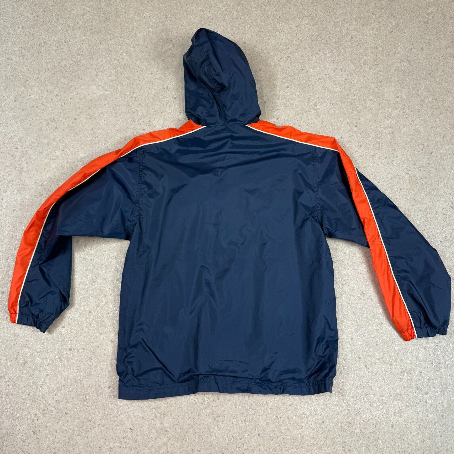 Detroit Lions Windbreaker Small Navy Orange USA MLB Embroidered Logo Vintage USA