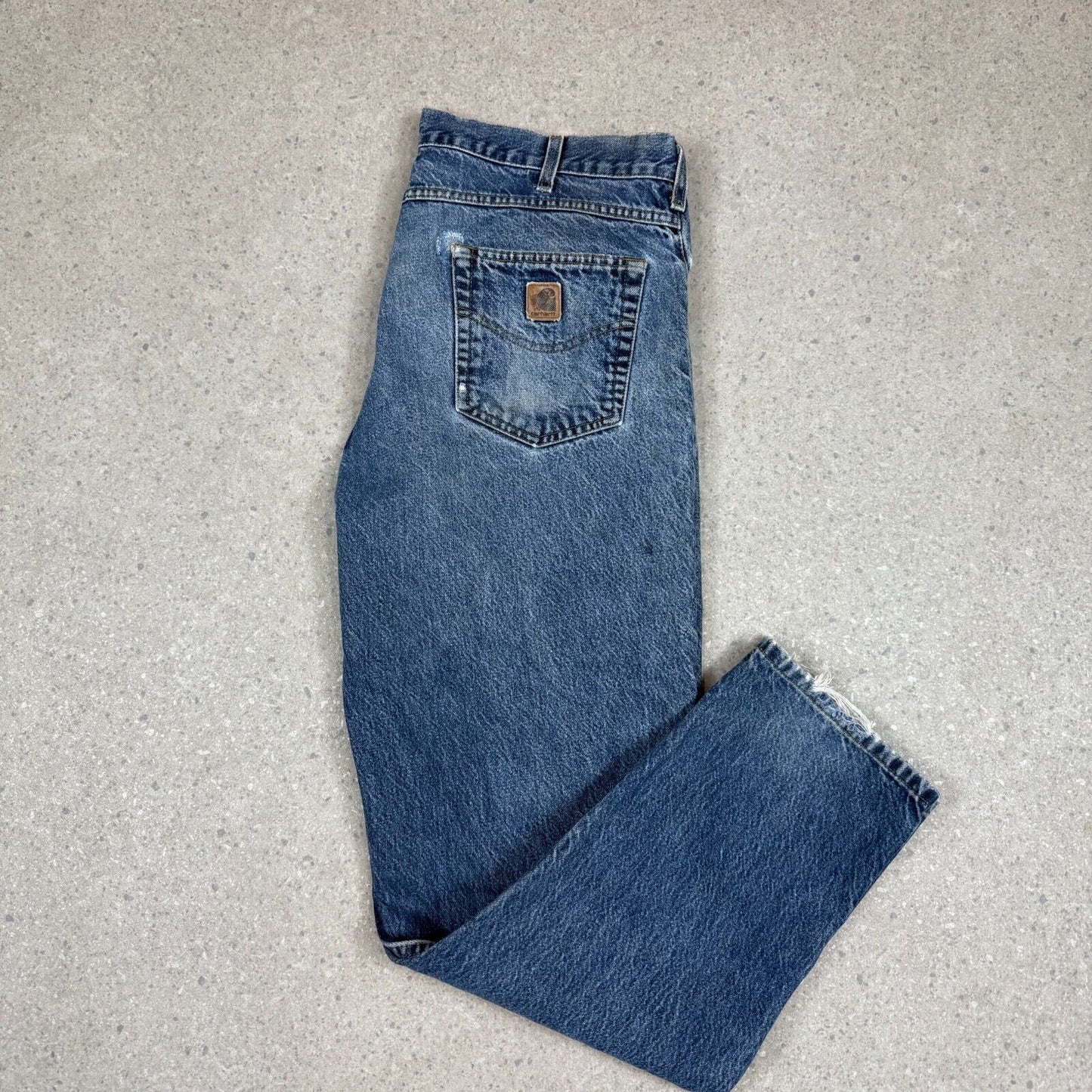 Carhartt Denim Jeans 36x30 Blue Distress Baggy Fit