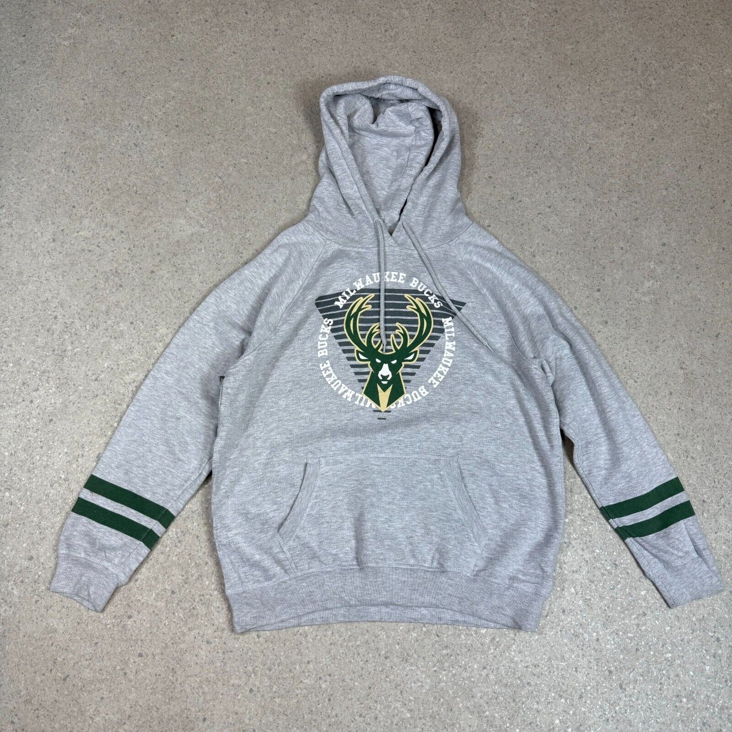 Milwaukee Bucks NBA Ultra Game Hoodie Medium Grey