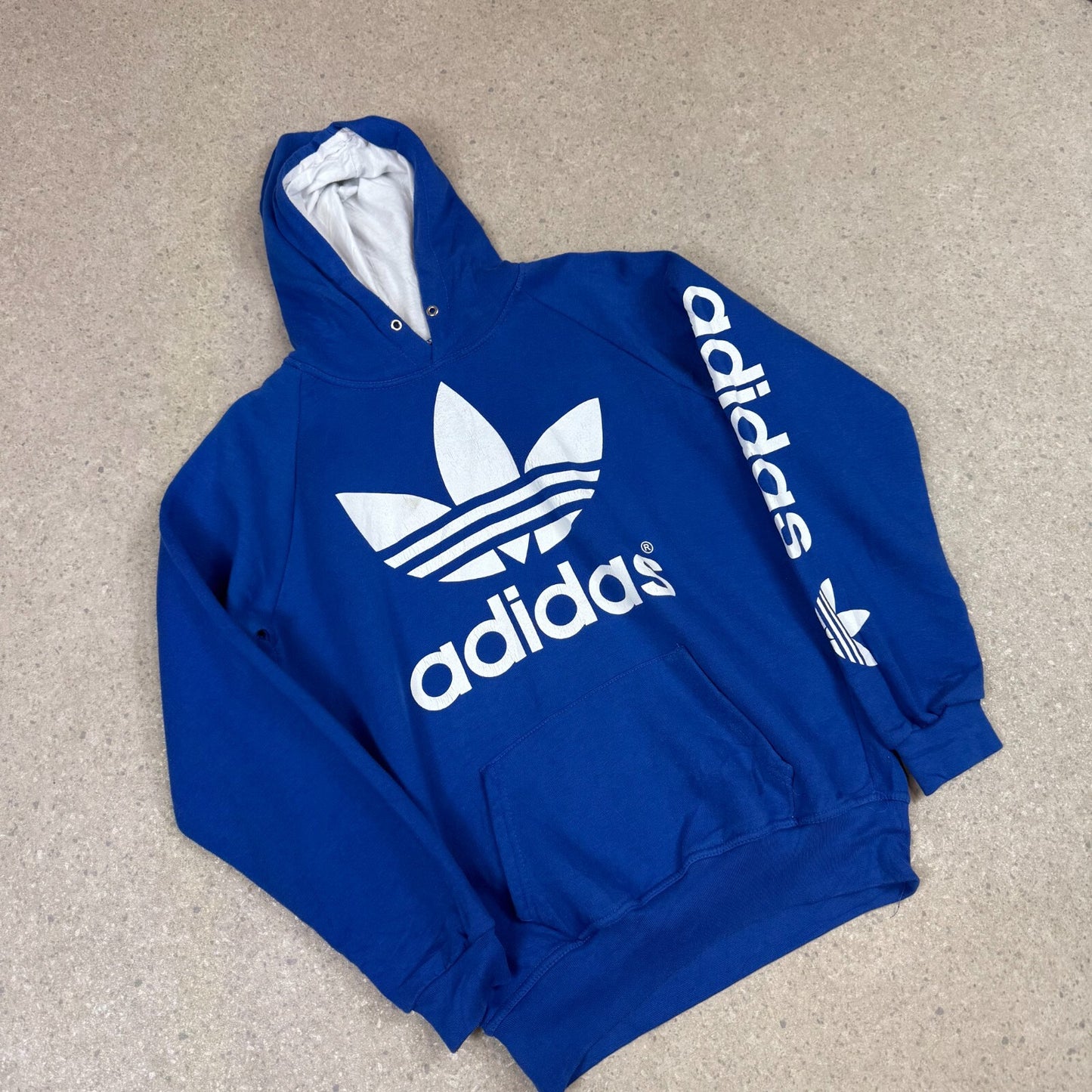 Adidas Hoodie Small Blue Colourway Spellout Logo Y2K Hooded