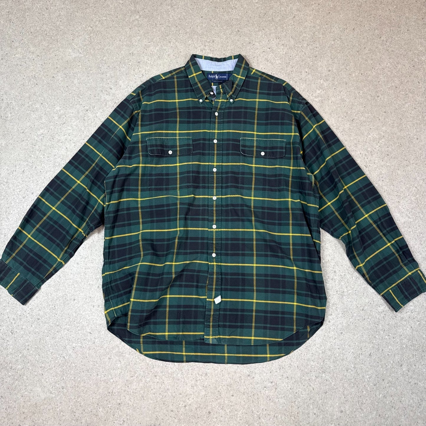 Ralph Lauren Check Shirt 2XL Green Black Colourway