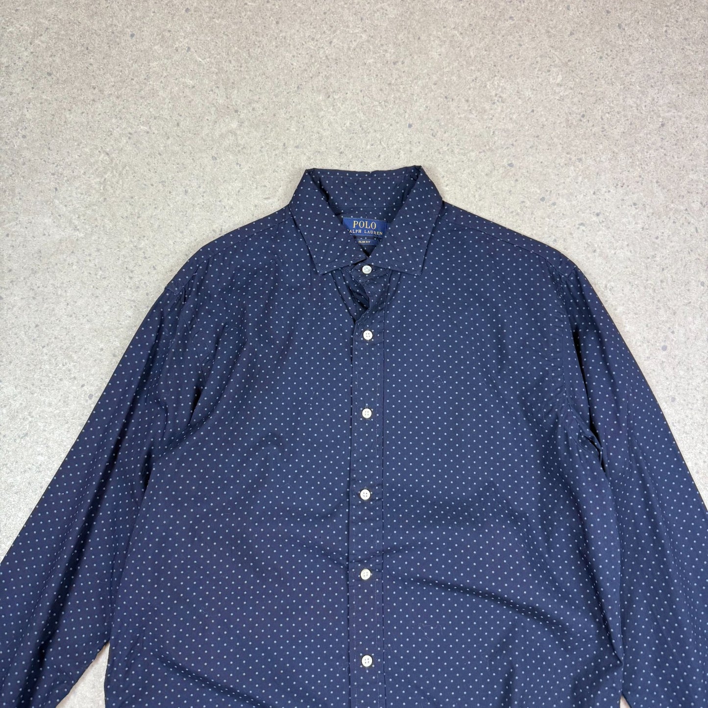 Ralph Lauren Shirt Large Navy Colourway Slim Fit Long Sleeve
