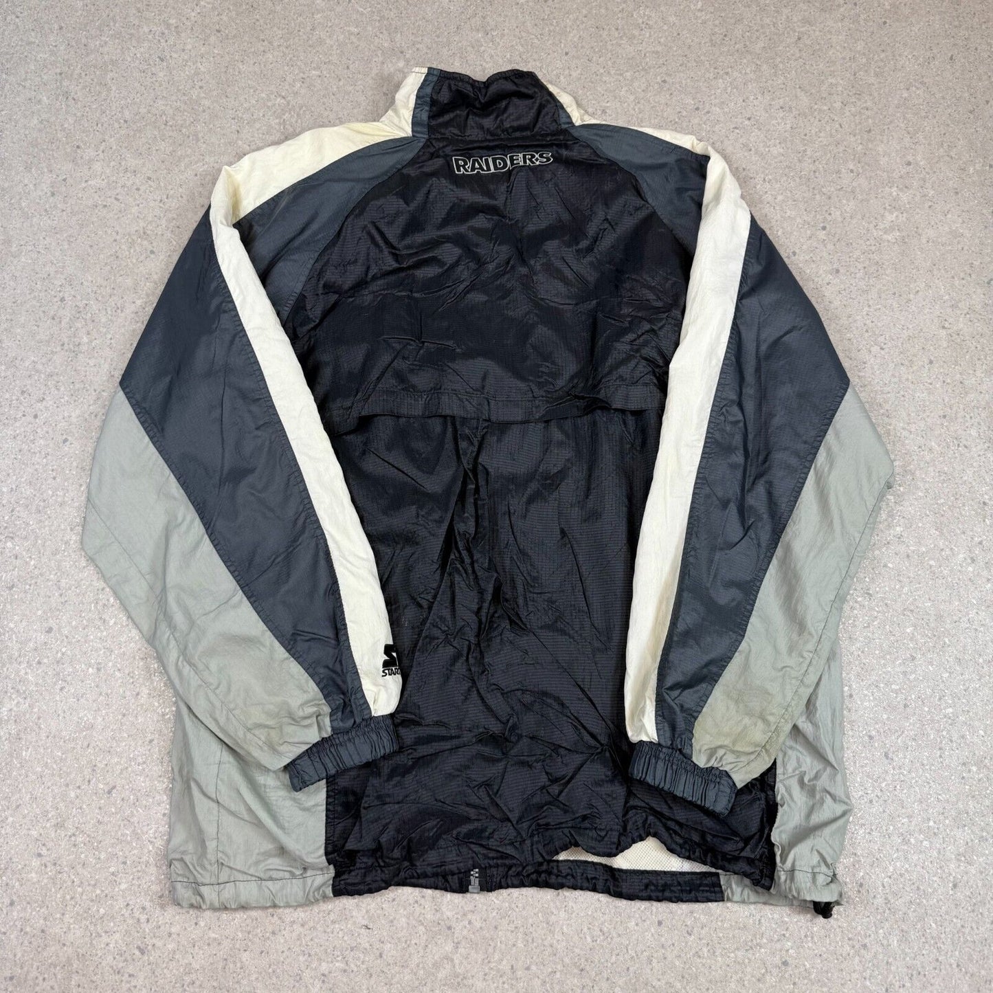 Oakland Starter Raiders Windbreaker 2XL Black Heavyweight