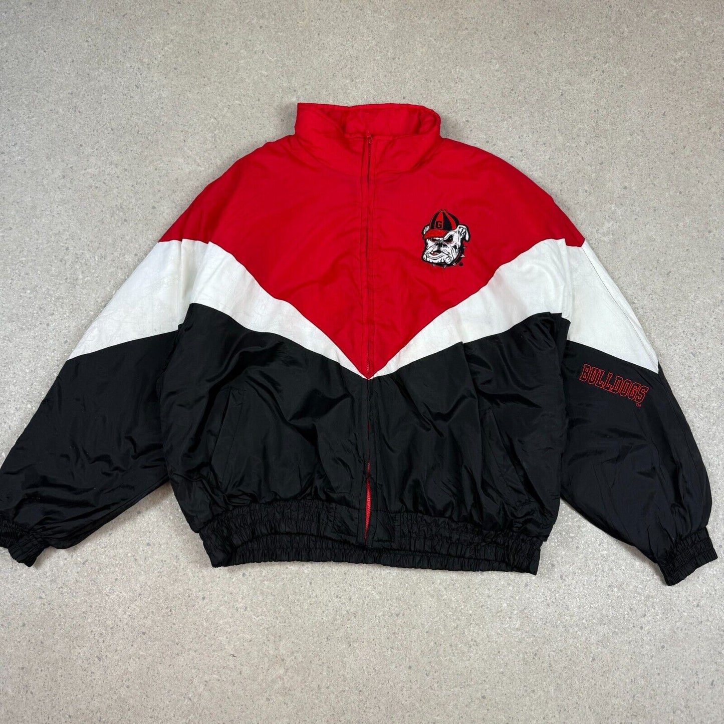 Vintage USA Jacket XL Red Black Bulldogs College
