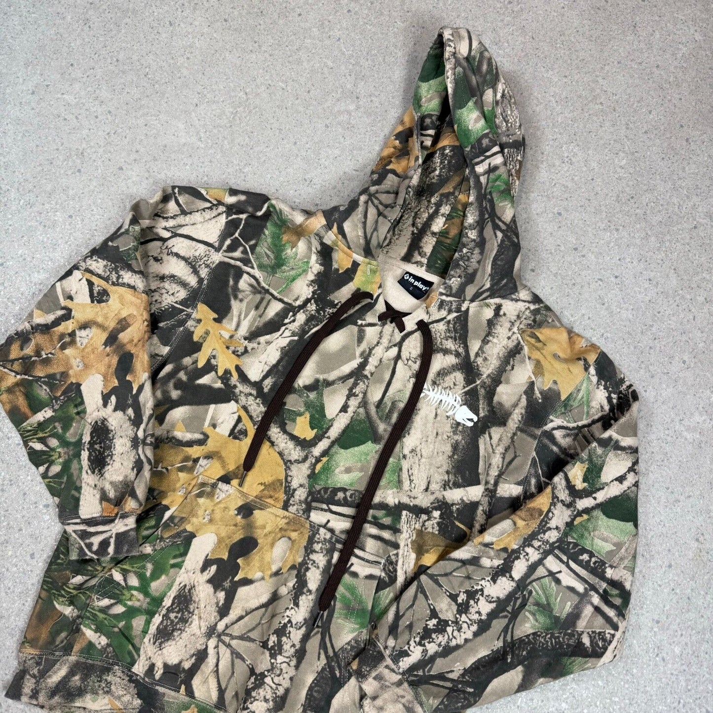 Tree Hoodie Medium Camo Vintage USA