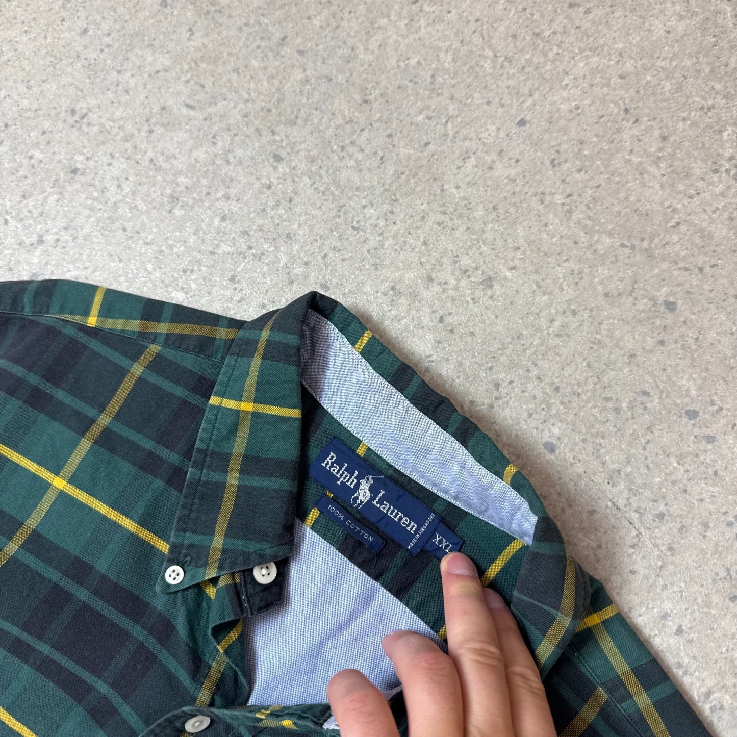 Ralph Lauren Check Shirt 2XL Green Black Colourway