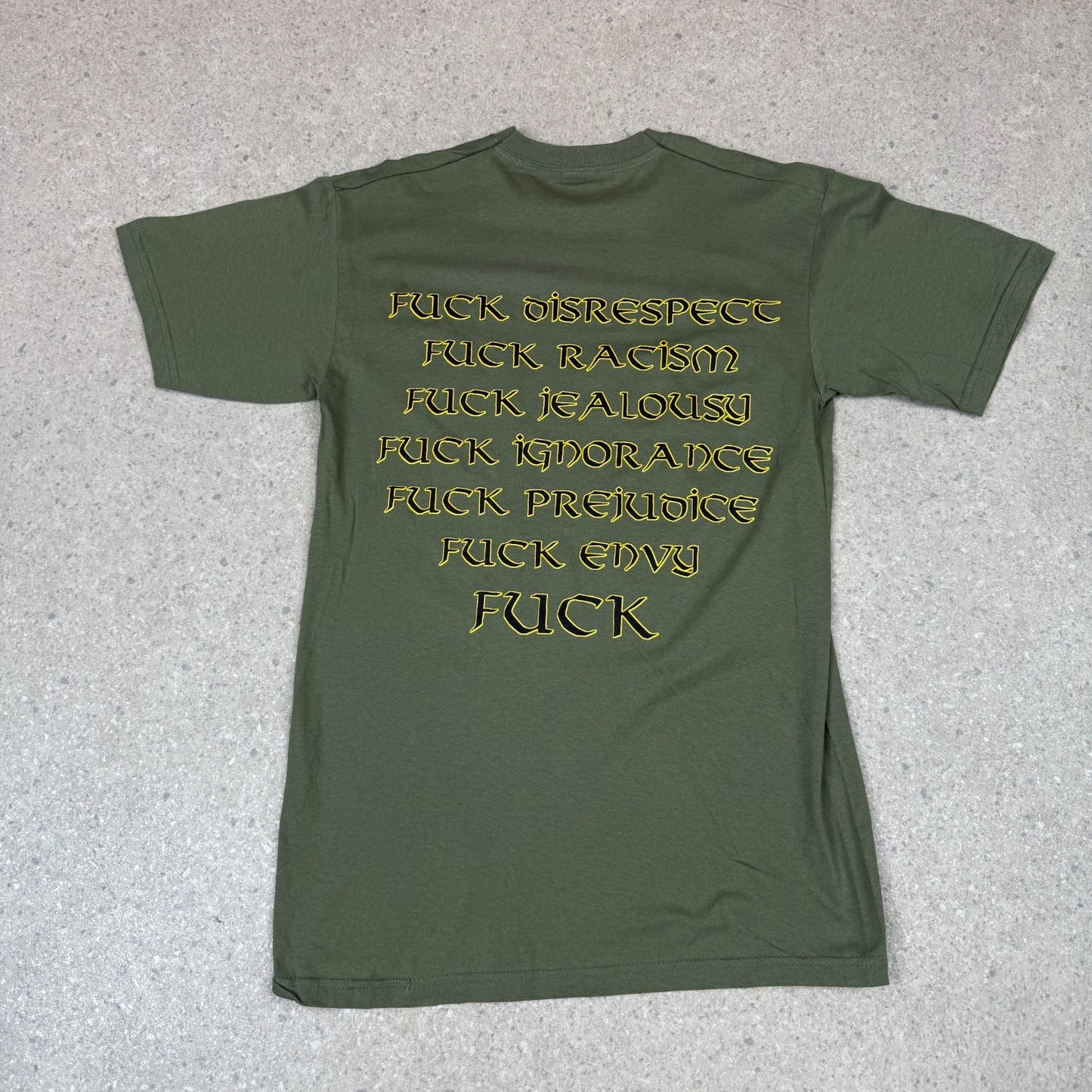 Outcast F*ck T shirt Small Green Colourway Vintage Short Sleeve